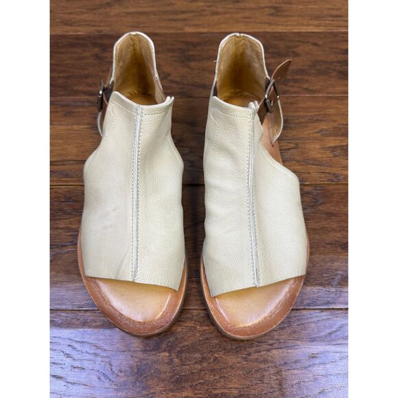 MIZ MOOZ New York Found Genuine Leather Sandal, Ankle Buckle, Linen, Sz 40 - Picture 2 of 11